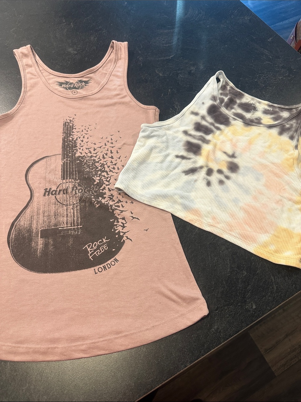 Hard Rock Cafe Pink Graphic Tank Top